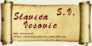 Slavica Vesović vizit kartica